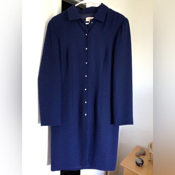Classic  Talbots Navy bluee dress Size 8 - Picture 1 of 13